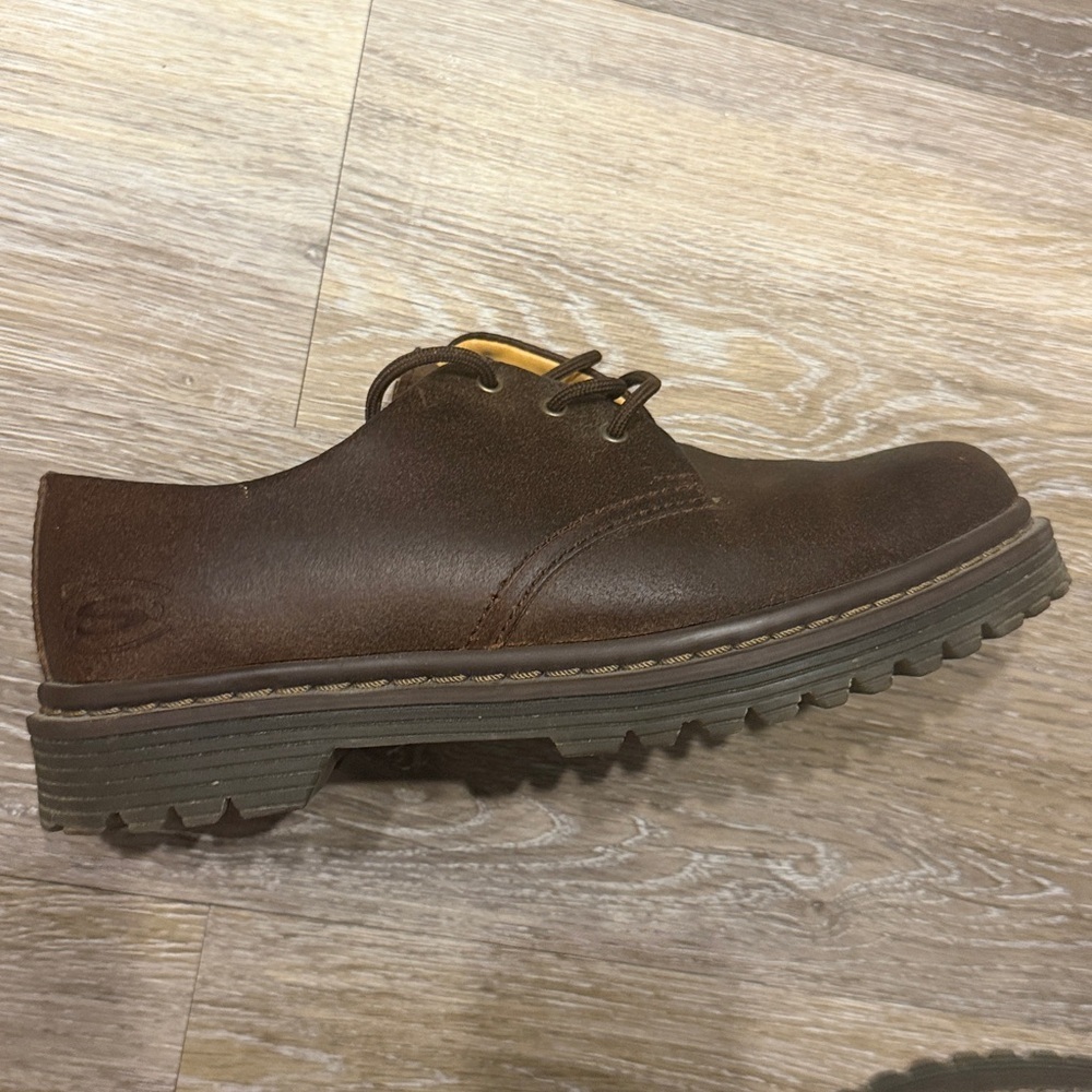 Skechers Oxford Brown leather Chunky 90's Style Y2K Shoes Size 9 vintage